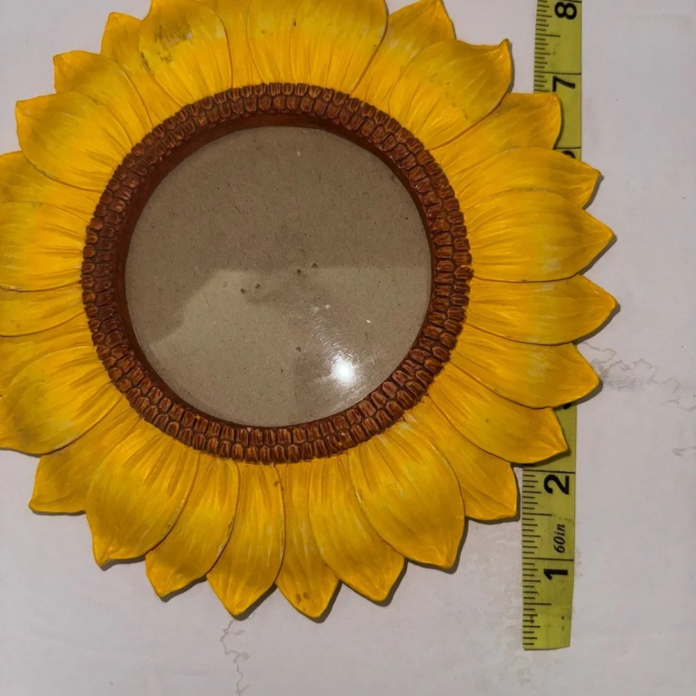 Russ Sunflower Mirror Yellow Brown Wall Decor